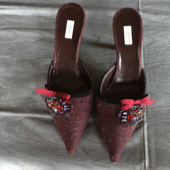 Prada Kitten heel mules. Size 9.5 B. Like new - Picture 7 of 8